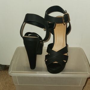 Elegant Black Strappy Heels